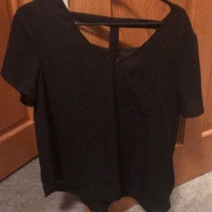 Cute black mesh top